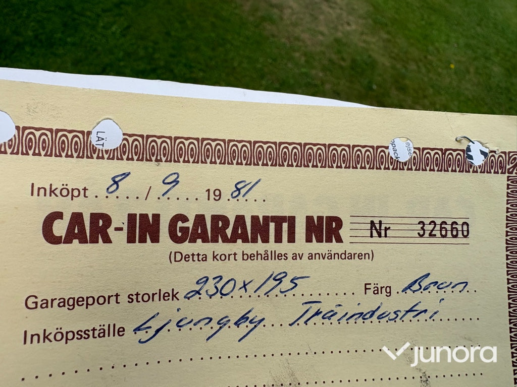 Vikbara garageportar Car-In 2 st