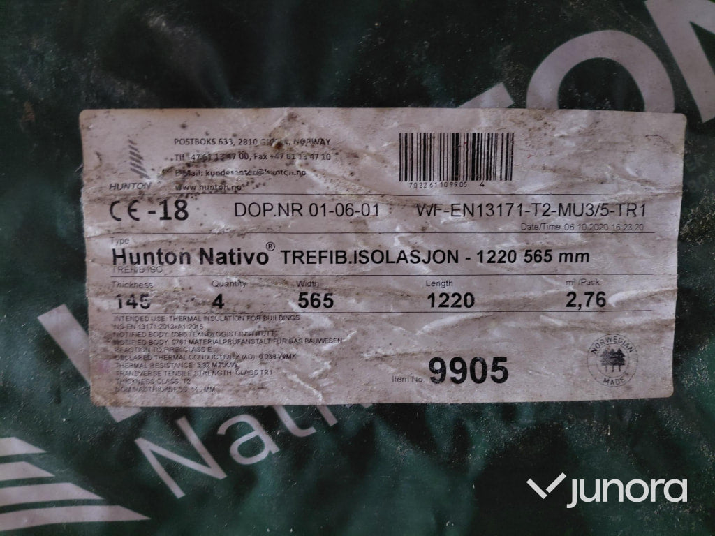Isolering träfiber Hunton Nativo 12 balar