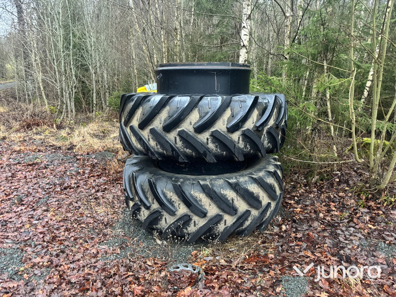 Dubbelmontage till traktor – 480/70R30 & 620/70R42