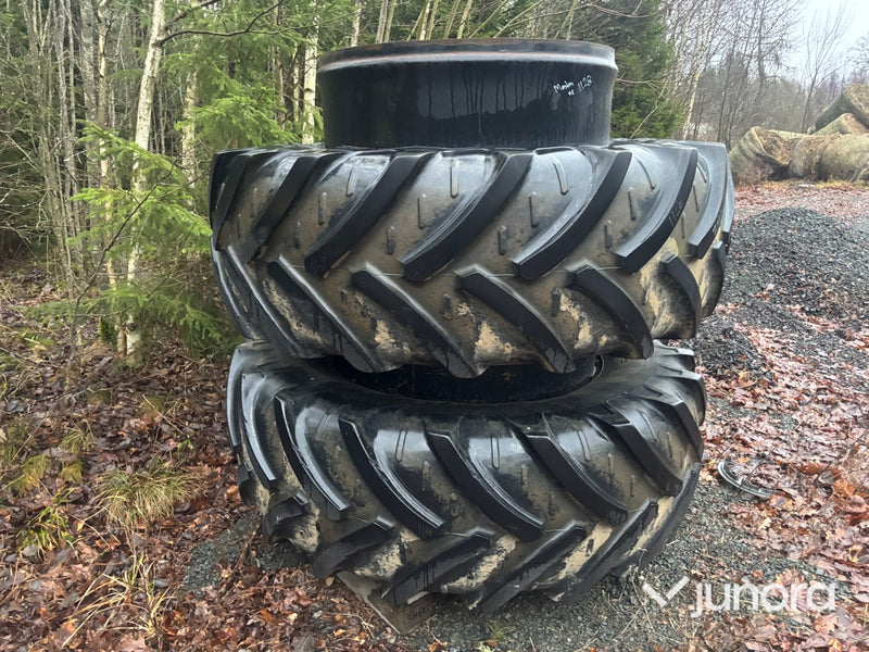 Dubbelmontage till traktor – 480/70R30 & 620/70R42