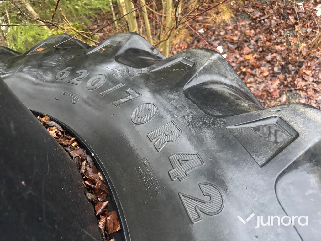 Dubbelmontage till traktor – 480/70R30 & 620/70R42