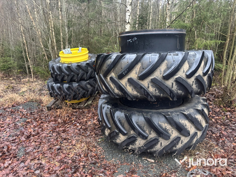 Dubbelmontage till traktor – 480/70R30 & 620/70R42