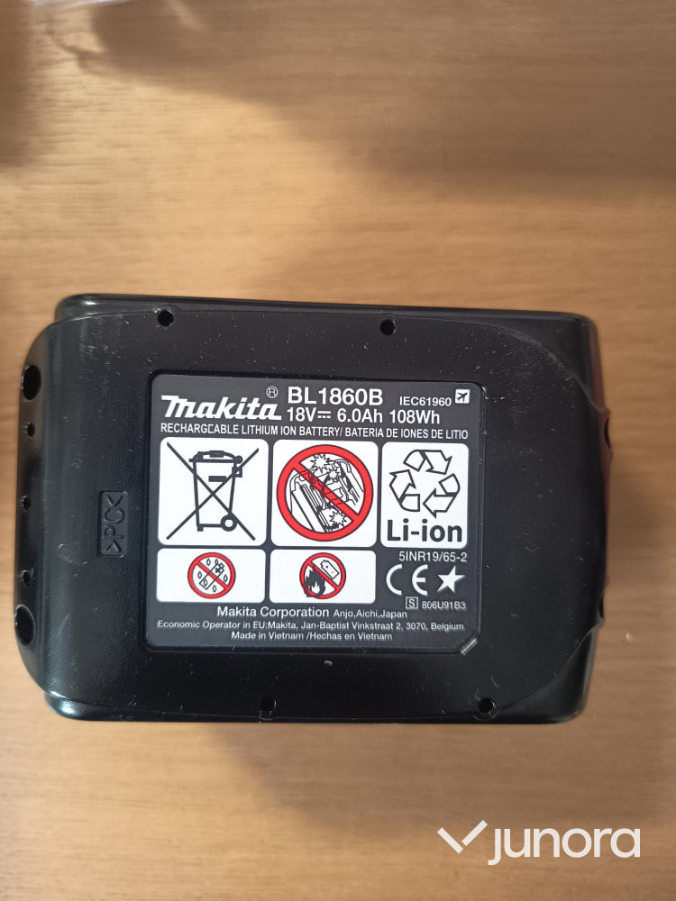 6 st Makita originalbatterier 18V 6.0Ah