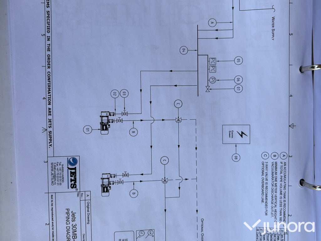 Avloppssystem Jets Vacuum MB30-D
