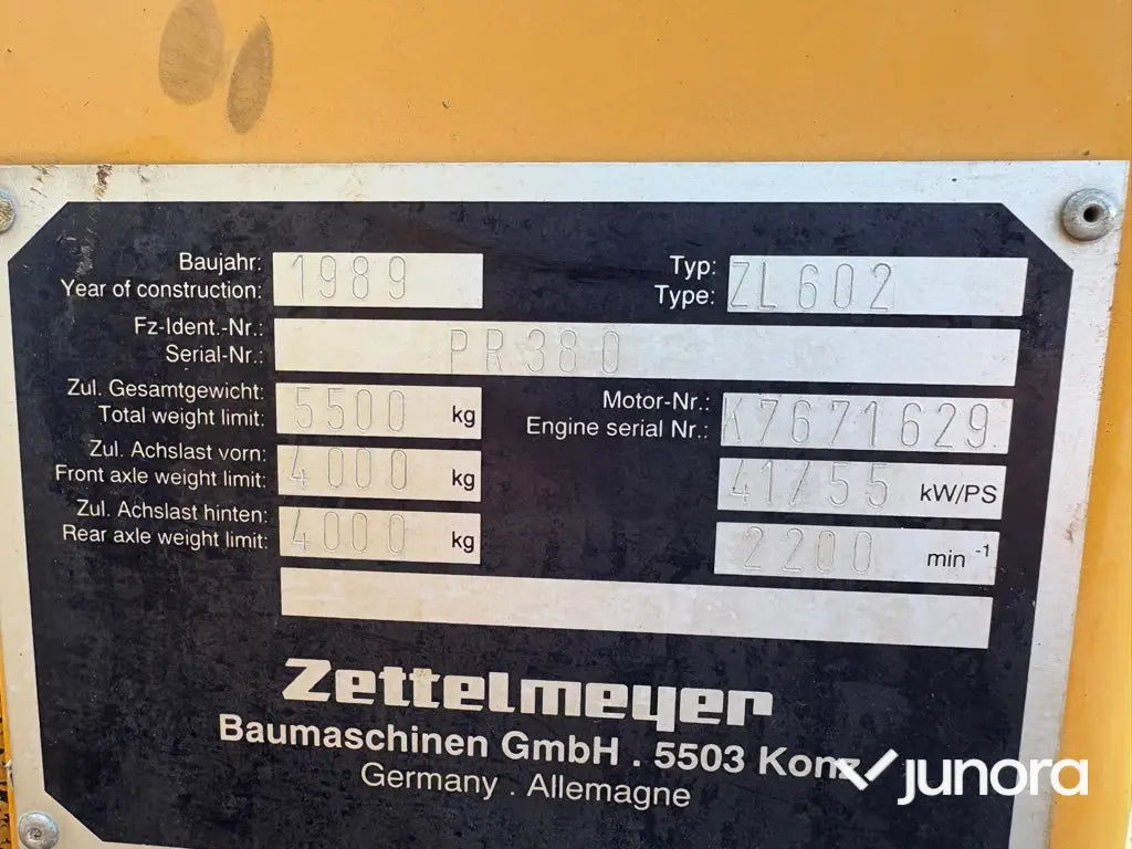 Hjullastare - Zettelmeyer, ZL 602