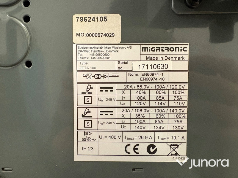 Plasmaskärare - Migatronic Zeta 100