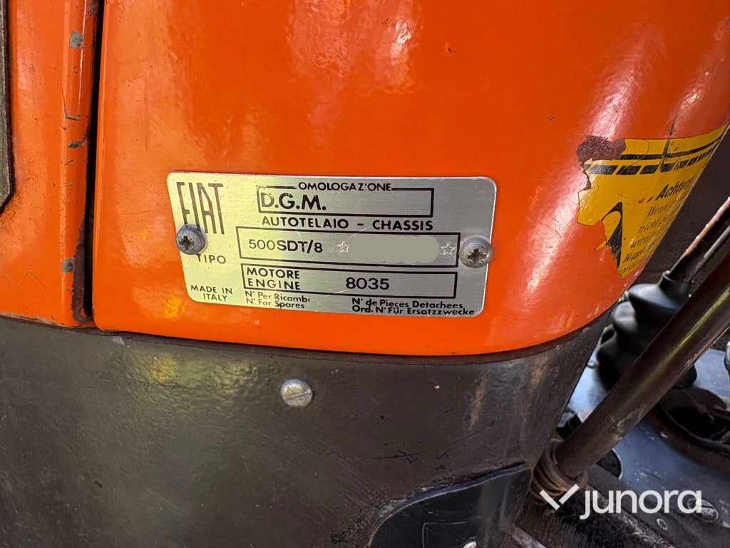 Traktor med frontlastare - Fiat 500 DT, Trima