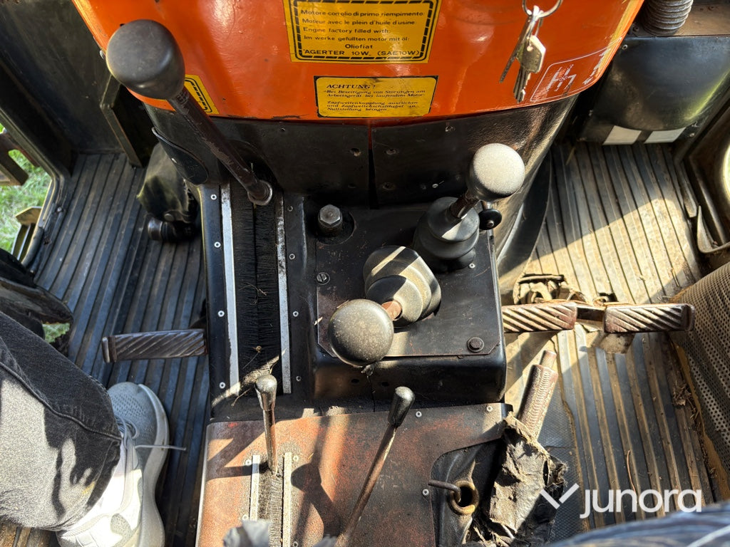 Traktor med frontlastare - Fiat 500 DT, Trima