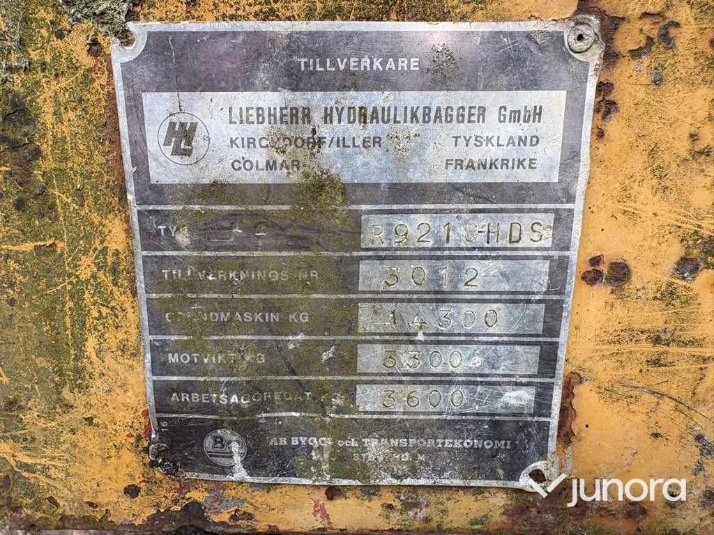 Bandgrävare Liebherr 921