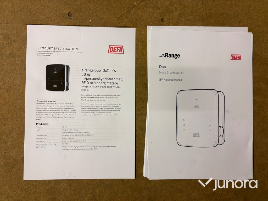 Laddbox – ABL Defa eRange Duo, 2×7,4 kW