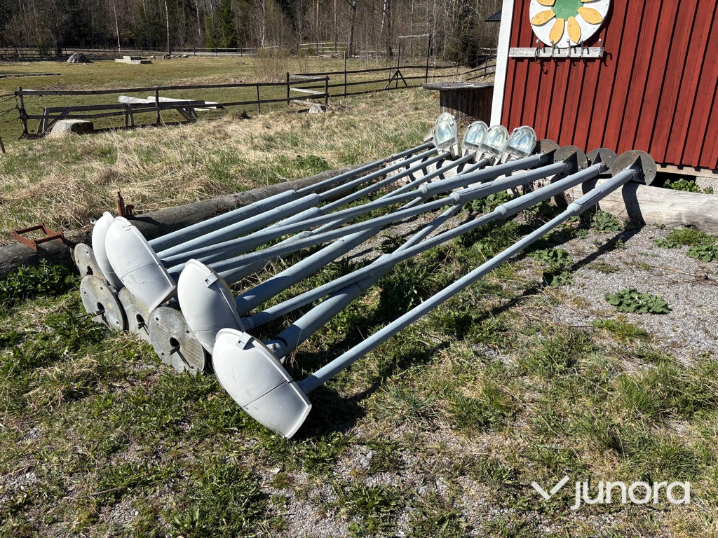 Lyktstolpar med armaturer - 8st
