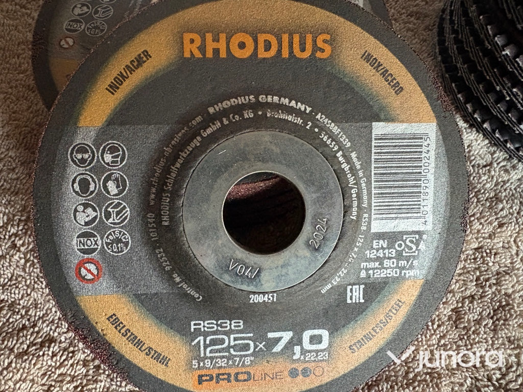 Slipskivor – Rhodius RS38 och LSZ F1, 125 mm