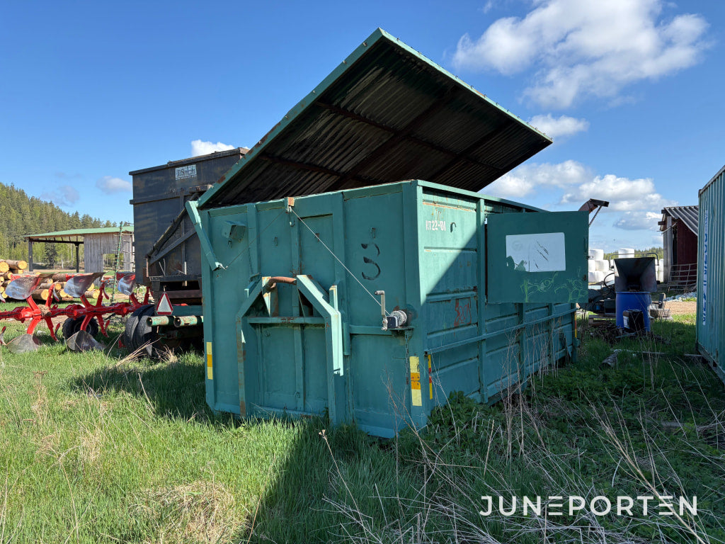 Sopcontainer med tak