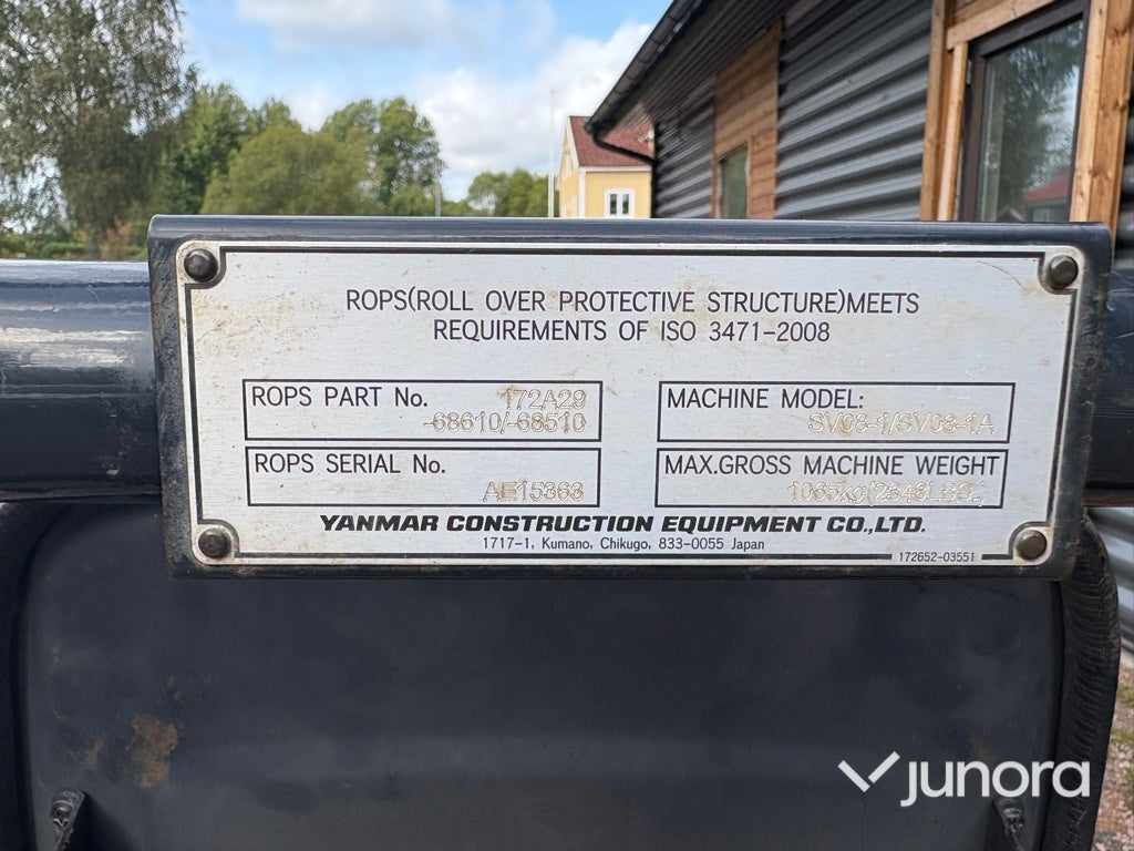 Minigrävare Yanmar sv 08