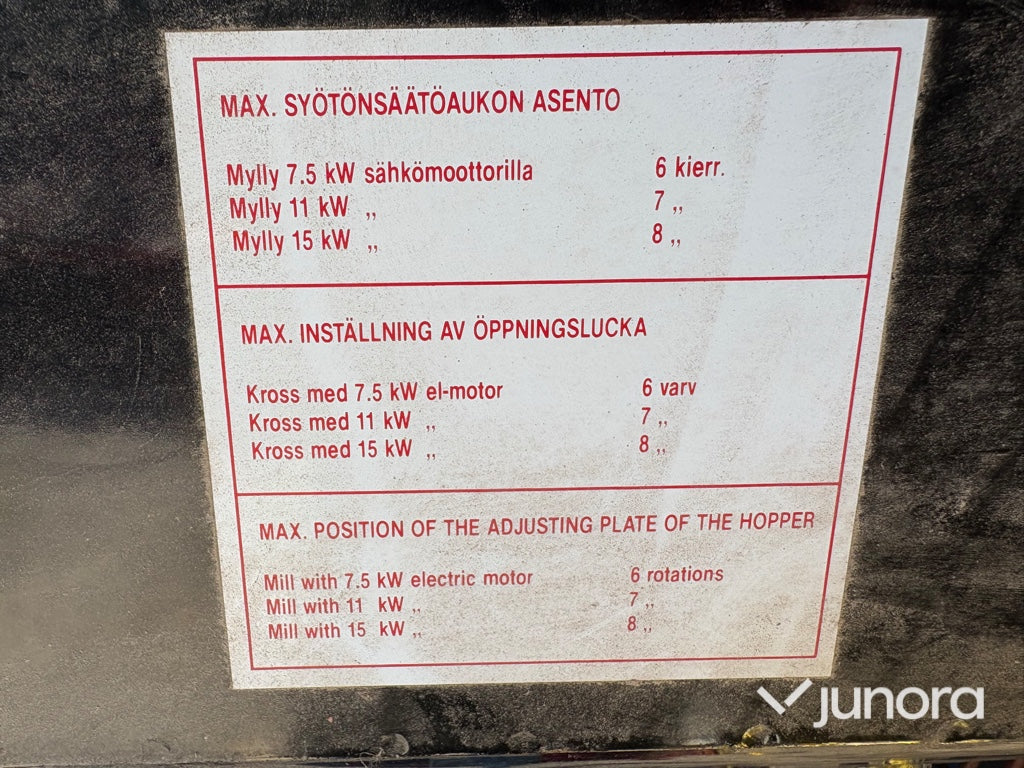 Spannmålskross - Junkari, VMJ 2000/85