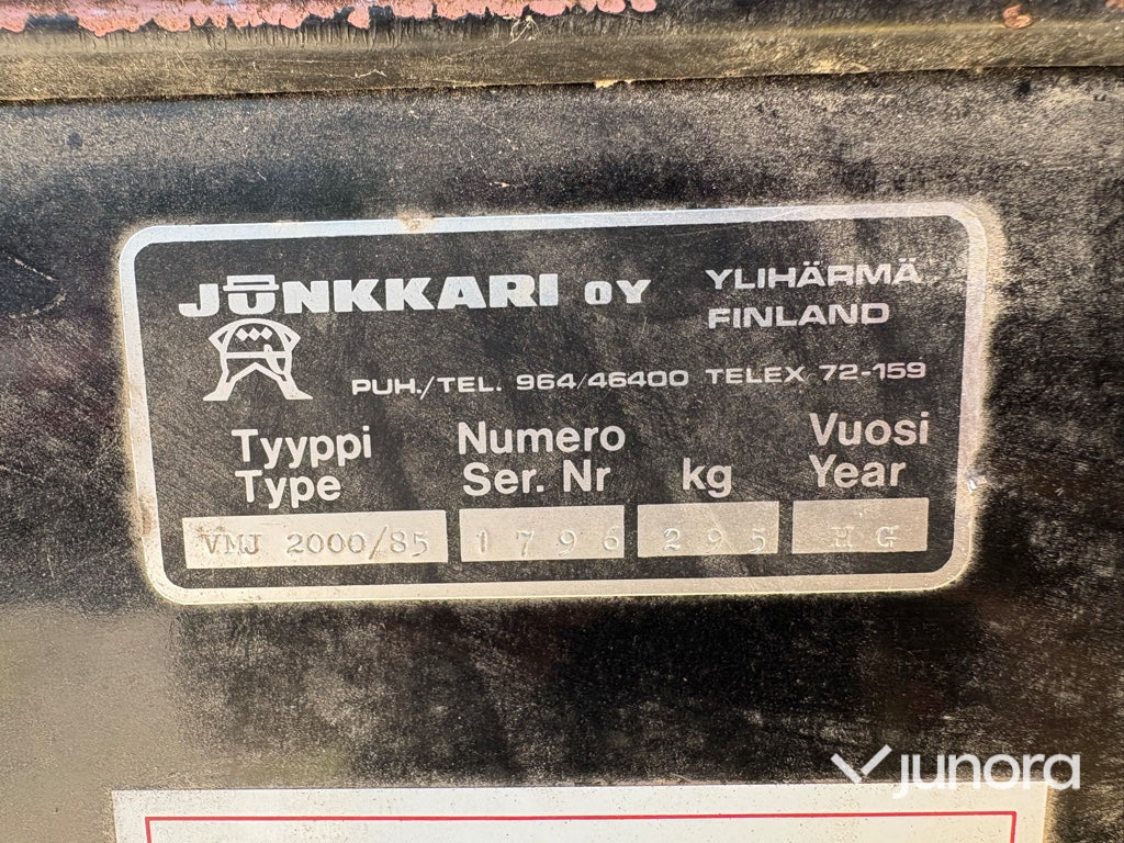 Spannmålskross - Junkari, VMJ 2000/85