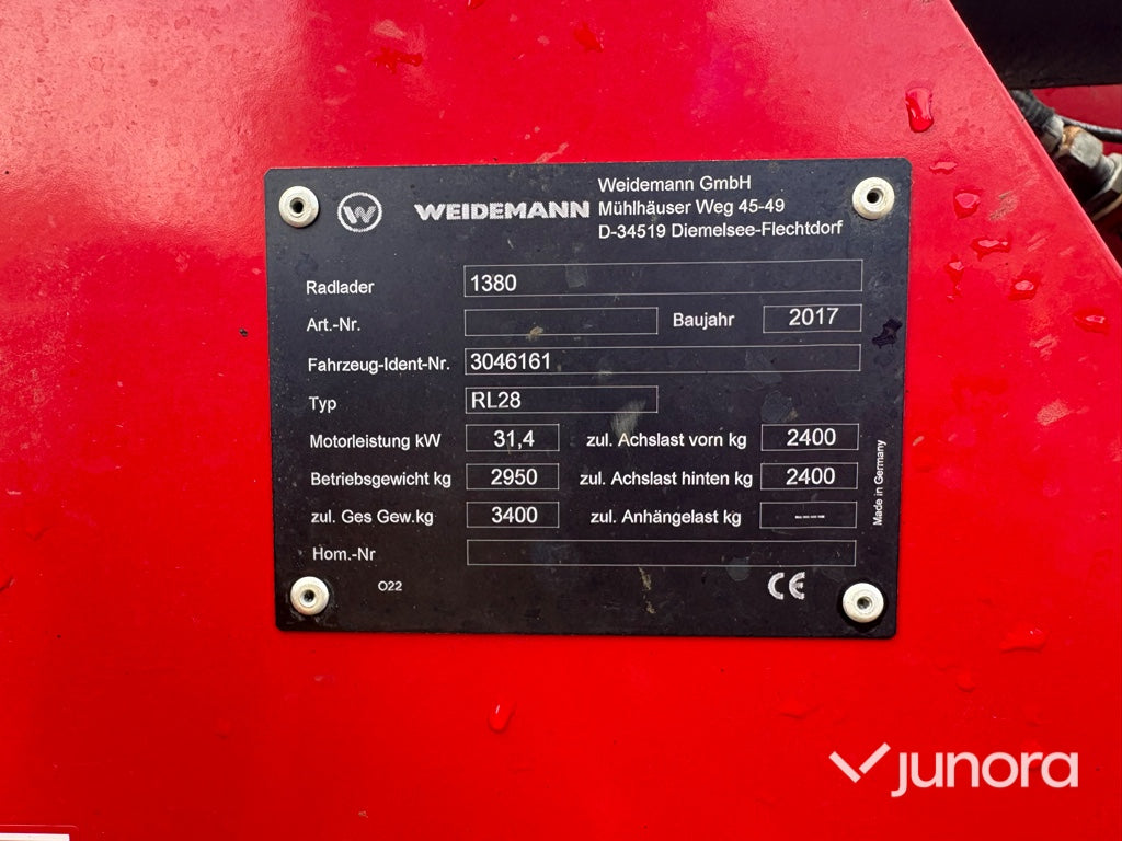 Hjullastare - Weidemann 1380 med redskap