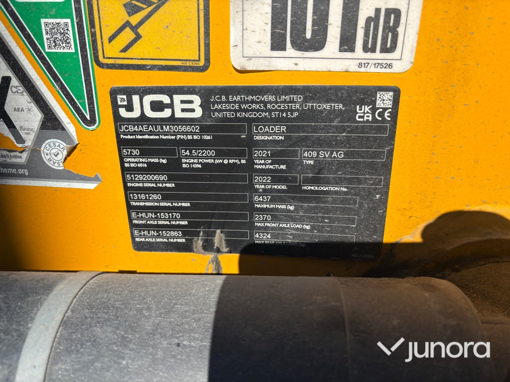 Hjullastare - JCB, 409, Nordic Edition Stage V, Med redskap