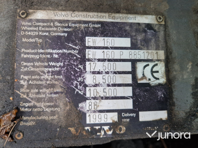 Hjulgrävare - Volvo, EW160