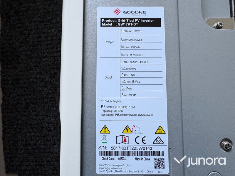 Växelriktare - Goodwe GW17KT-DT