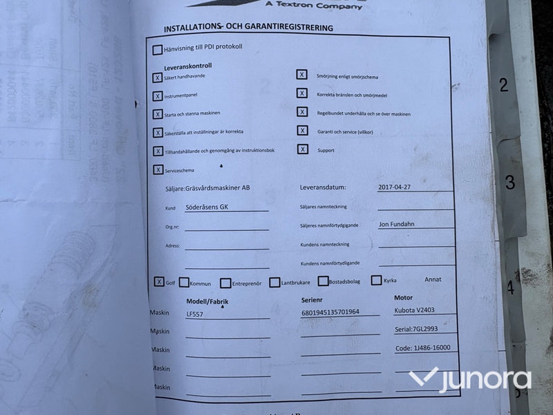 Cylinderklippare - Jacobsen, LF557