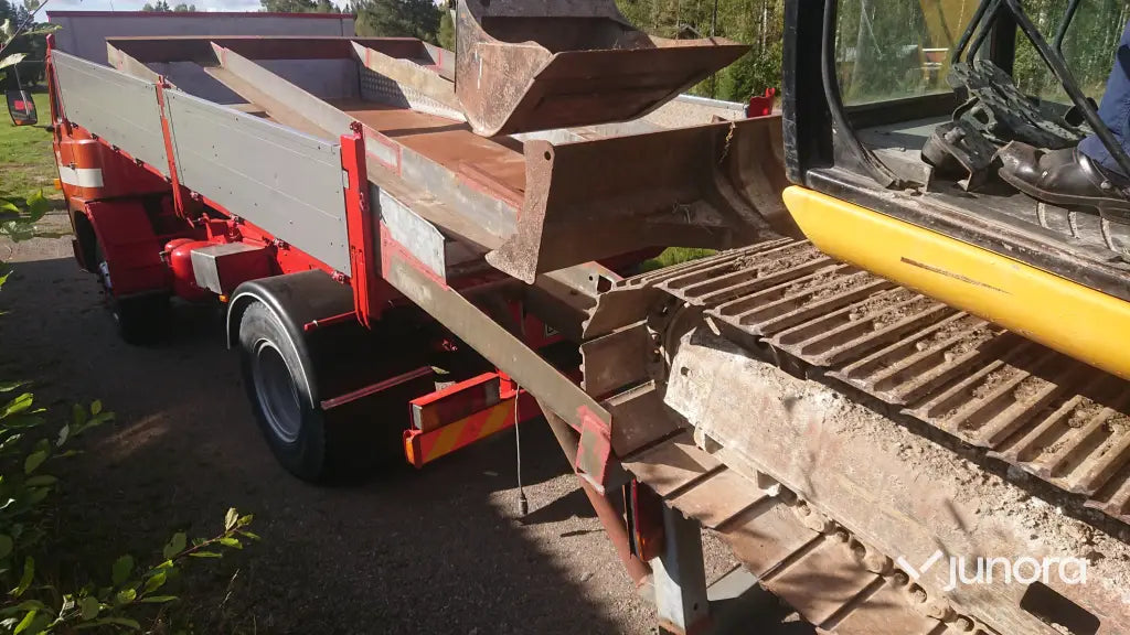 Lastramp för grävmaskin