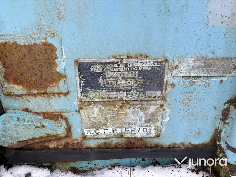 Container – 20 fot med lutande tak