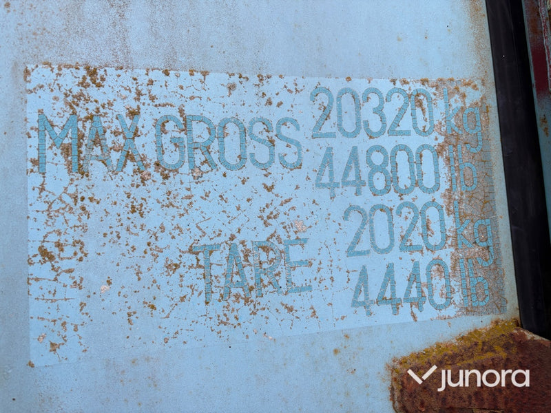 Container – 20 fot med lutande tak