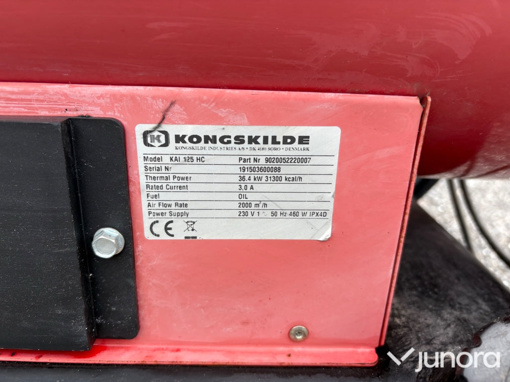 Varmluftsfläkt / värmeaggregat - Kongskilde KAI 125 HC