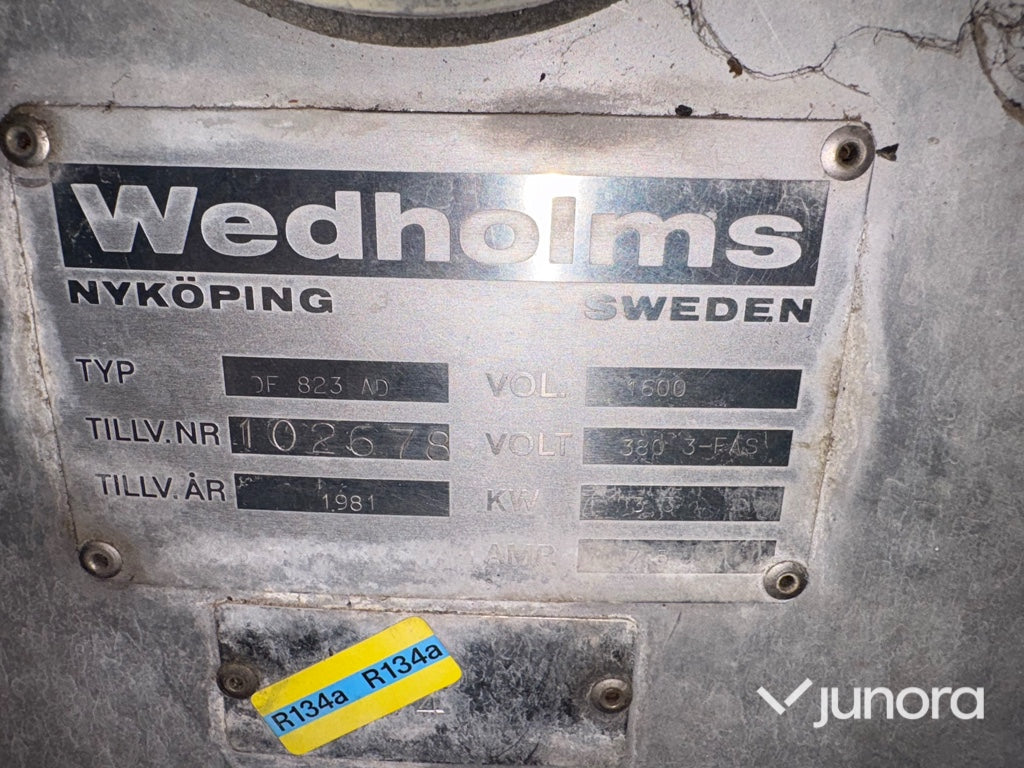 Mjölktank - Wedholms DF823AD, 1600 liter