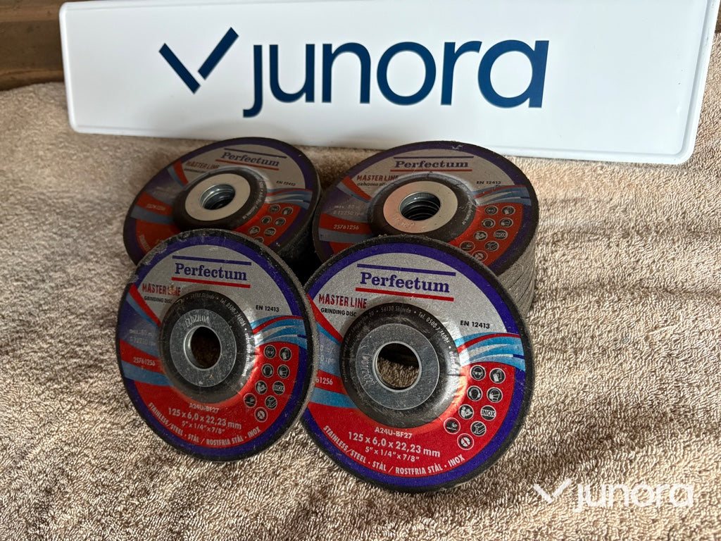 Slipskivor – Perfectum Master Line, 125 mm, INOX/stål (22 st)