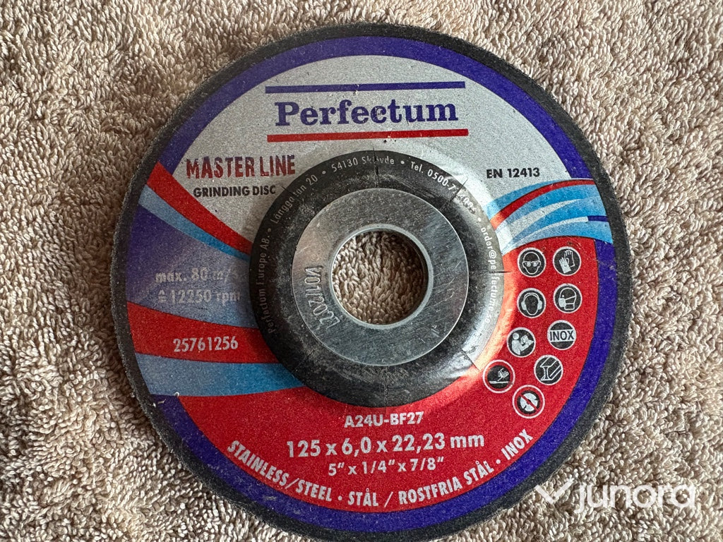 Slipskivor – Perfectum Master Line, 125 mm, INOX/stål (22 st)