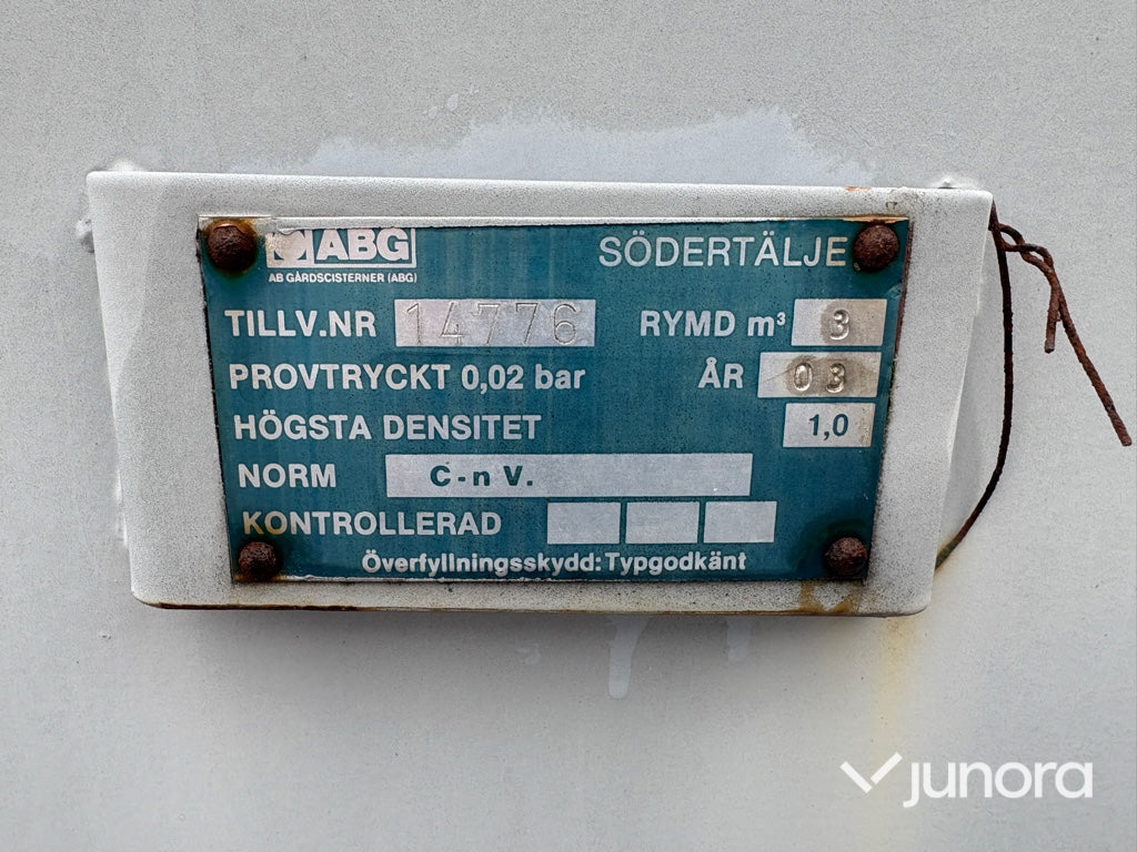 Dieseltank med pump ABG - 3 kubik