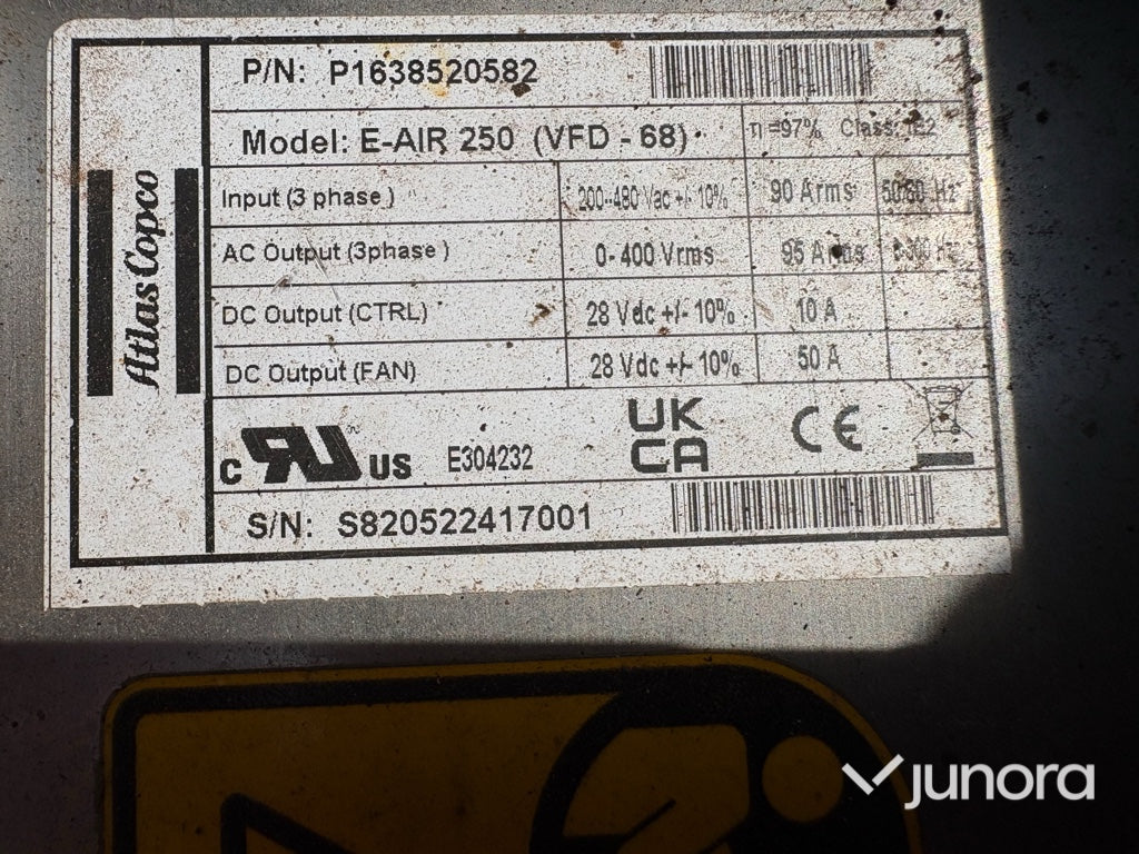 Skruvkompressor - Atlas Copco, E-Air H250 VSD