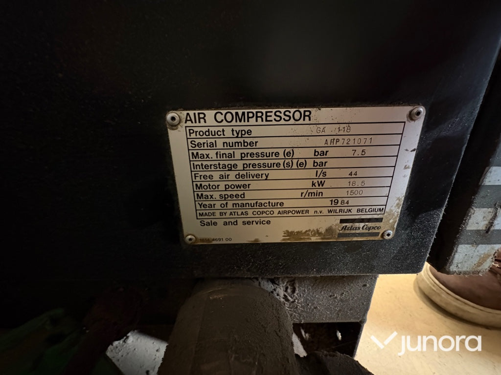 Luftkompressor - Atlas Copco, GA18