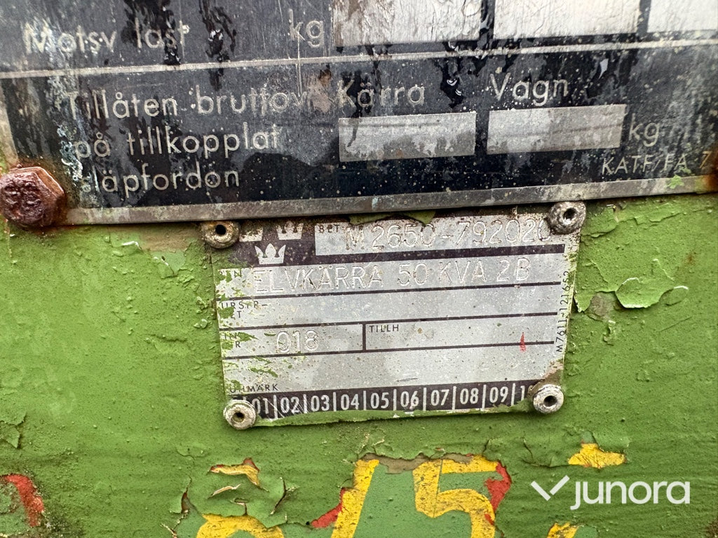 Dieselaggregat ELVKÄRRA 50 KVA 2B