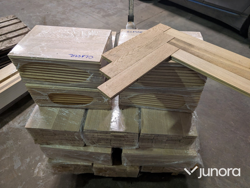 Fiskbensparkett - Ek, Parti