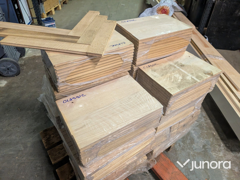 Fiskbensparkett - Ek, Parti