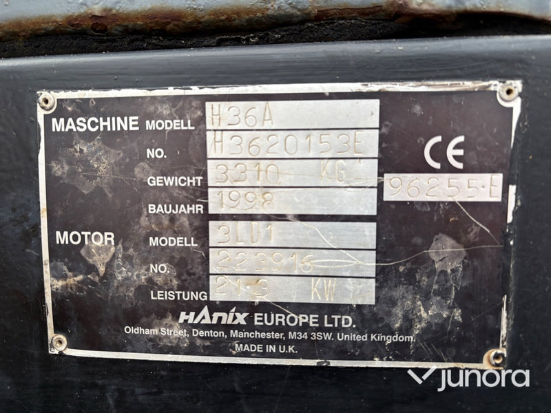 Grävmaskin - Hanix H36A