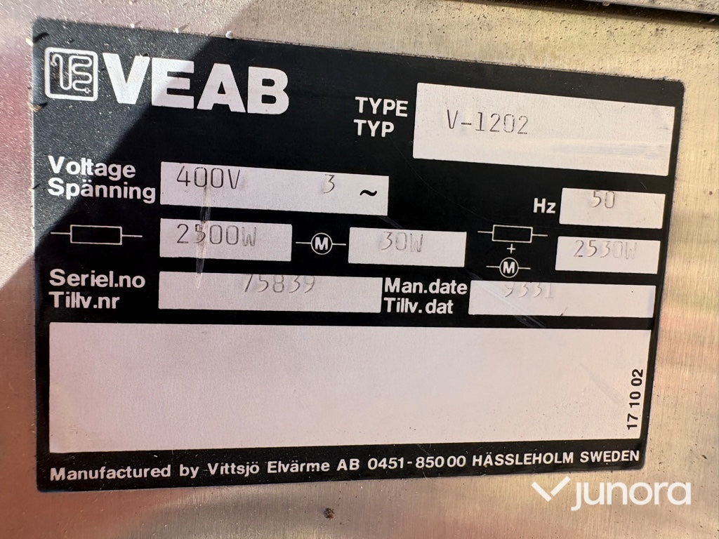 Värmeskåp, 2 st – VEAB V-1202