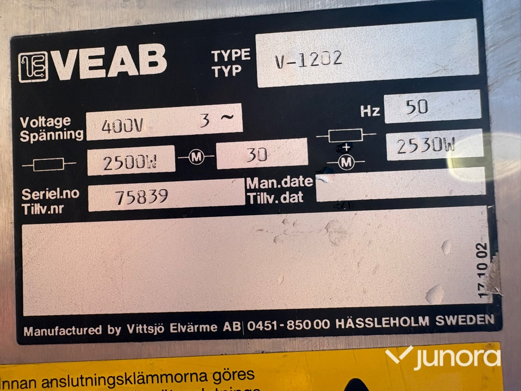 Värmeskåp, 2 st – VEAB V-1202