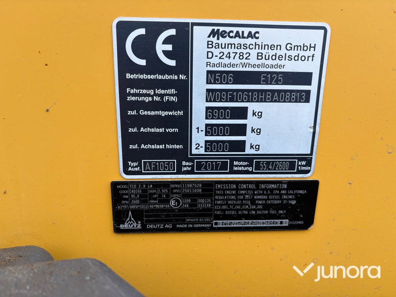 Hjullastare + Redskap - Mecallac, AF 1050