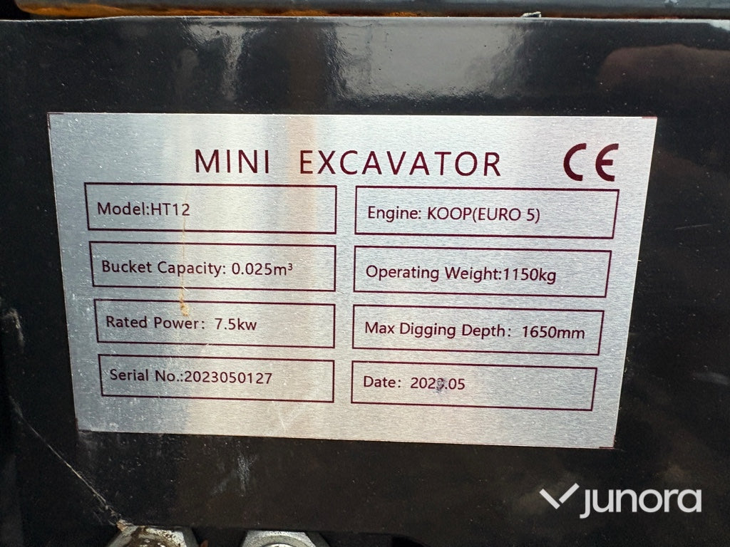 Minigrävare – HIGHTOP HT12, 1,2 ton