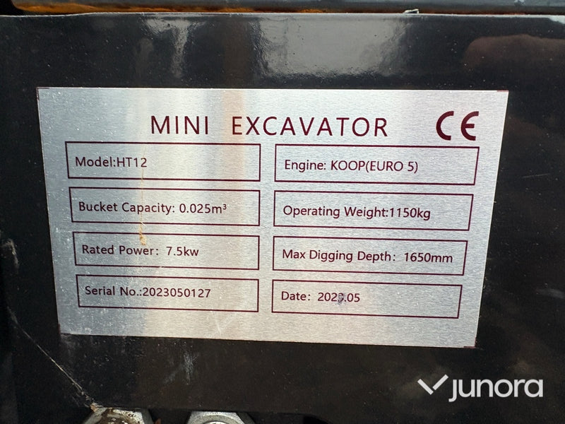 Minigrävare – HIGHTOP HT12, 1,2 ton