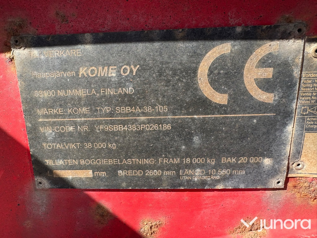 Timmersläp Kome SBB4A-38-105