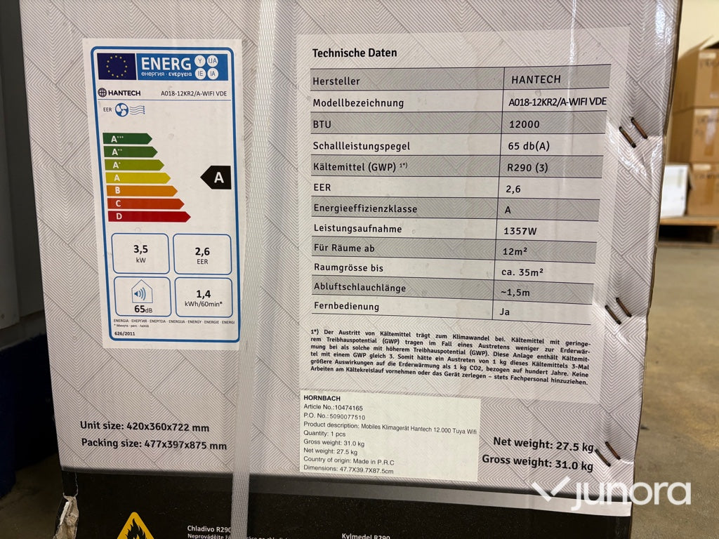 Portabel AC - Hantech A018-12KR2/A-WIFI VDE