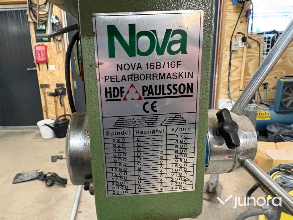 Pelarborrmaskin - HDF Paulsson, Nova 16B/16F