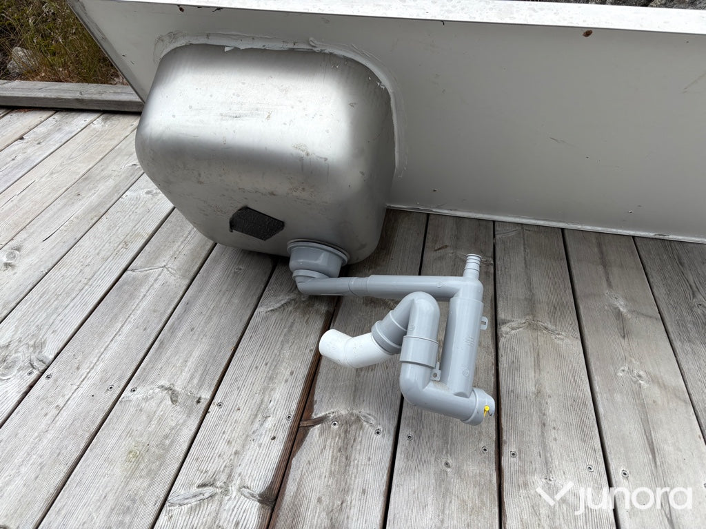 Nytt Aluminium Handfat med vattenlås