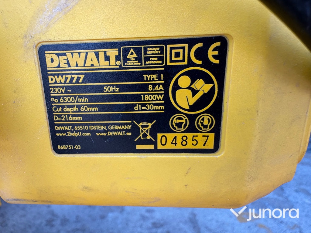 Kap och gersåg - DeWalt, DW777 Type 1