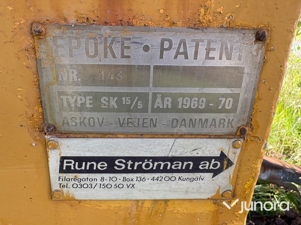 Sandspridare - Epoke, Patent SK 15/5